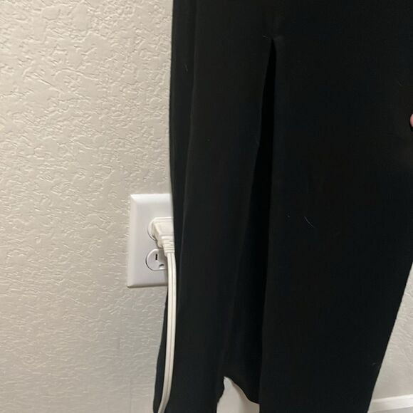 HAUTE HIPPIE Black Maxi Dress, Button Down Front, Side Slits, Size XS - Picture 6 of 8